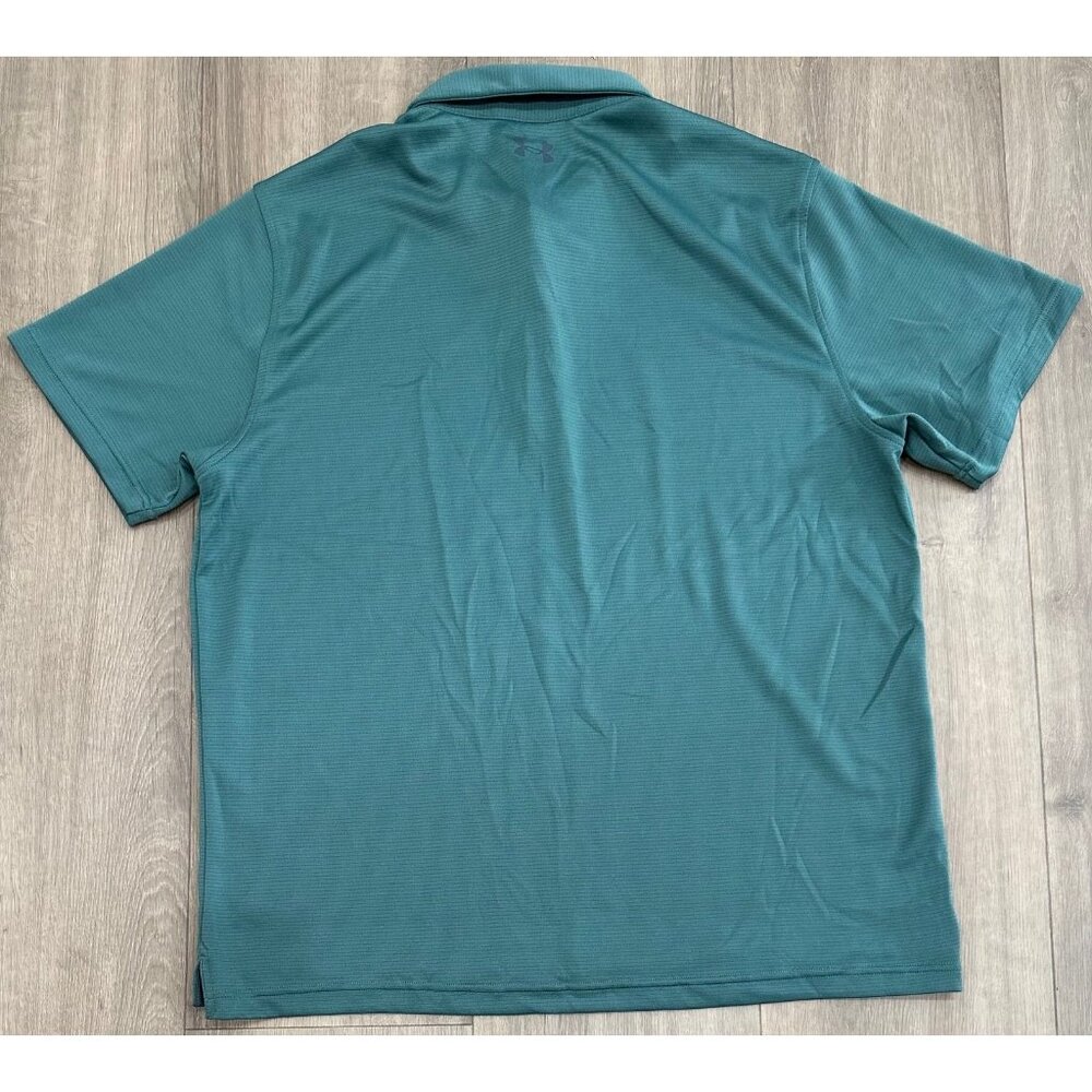 Under Armour Size XXL Men's Mint Green Dri-Fit Heat Gear Polo Shirt - Picture 2 of 3